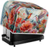Hummingbird Flower Print Toaster Covers, 2 Slice Wide Slot, Dustproof Floral Protectors, Machine Washable Gift for Women