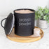 AuldHome Enamelware Protein Powder Canister (Black), Modern Farmhouse Style Storage for Kitchen