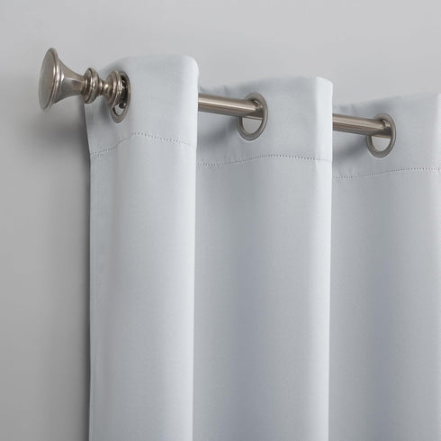 Sun Zero Easton Energy Saving Blackout Grommet Curtain Panel, 40" x 108", Oyster White