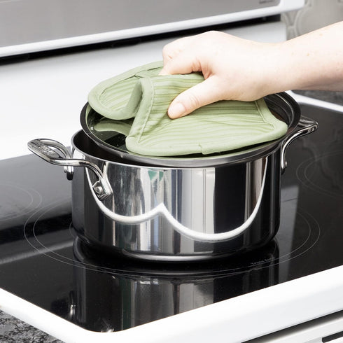 All-Clad Premium Pot Holder & Hot Pad - Heat Resistant to 500 Degrees, 100% Cotton, 10"x6.25"