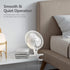 Air-Cooling 6-Inch Clip on Fan, 360° Rotation, Two Speed Portable Desk Fan with Strong Clamp Grip for Quiet Operation