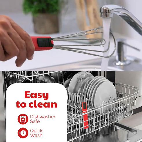 Tongs for Cooking, Multipurpose 6-in-1 Kitchen Utensils, Whisks for Cooking, Egg Beater Mixer, Salad Tongs