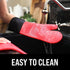 HOMWE Extra Long Professional Silicone Oven Mitt, Heat Resistant, Red, 1 Pair, 14.7 Inch