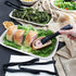 Set of 18 Heavy Duty Disposable Plastic Serving Utensils - Six 10” Spoons and Forks, Black