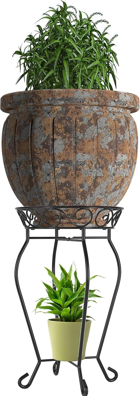 Yimobra Tall Plant Stand Indoor Outdoor, 200LB Hold Up Metal Flower Plant