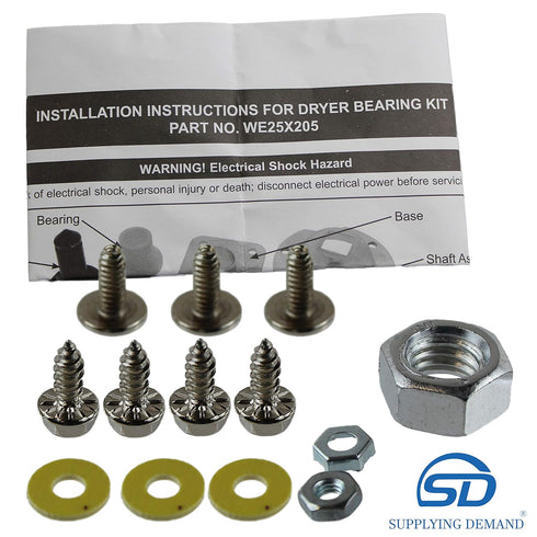 Supplying Demand WE25X205 WE25M40 Clothes Dryer Rear Drum Bearing Replacement Kit