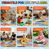 UKISS Words,55"x55"Washable ABC Kids Rug,Toddler Educational Play Rug for Learning Alphabet, Numbers, Colors, Seasons