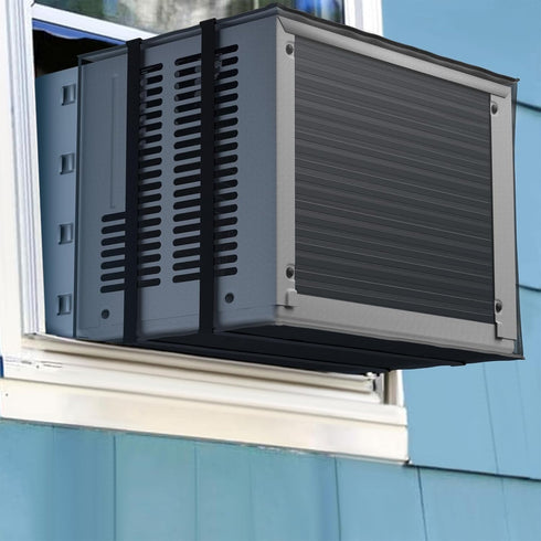 Heavy Duty Waterproof Air Conditioner Cover for Window Units, Outdoor Winter Defender with Adjustable Strap, Small Size