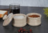 5 2 Radicaln Handmade Marble Brown Dual Salt Cellar & Brown Sugar Keeper Each Herb Jar Salt Dish Kitchen Accesorries