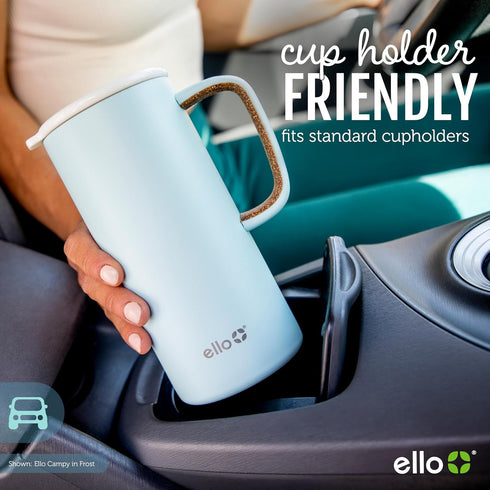 Ello Campy 18oz Stainless Steel Travel Mug - Leak-Proof Slider Lid, Reusable, Vacuum Insulated, Perfect for Coffee or