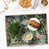 15.7x11.8 Inch Elegant Golden Lily Serving Tray with Handles - Plastic Decor