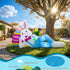 8FT OurWarm Easter Inflatables Outdoor Decorations, Lying Inflatable Easter Bunny Decor with Egg, Easter Blow Up Yard