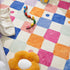 jinchan 2x5 Runner Rug, Colorful Trellis Washable Indoor Rug, Non-Slip Modern Diamond Carpet for Kids & Nursery