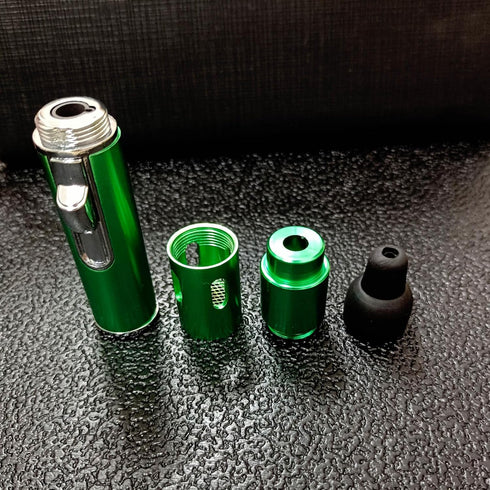 Butane Torch Lighter, Fengfang Metal All-in-One Tube, Detachable Refillable Handheld Lighter (1 Pack Green)
