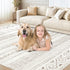 5x7 cotiled Area Rug Living Room: Washable Boho Rugs with Non Slip Backing Large Soft Indoor Stain Resistant Carpet