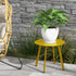 Round Outdoor Side Table with Square Feet - Perfect for Patios and Balconies