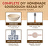 Complete Sourdough Bread Starter Kit, Glass Sourdough Starter Jar Kit & Tons of Sourdough Baking Supplies - Sourdough