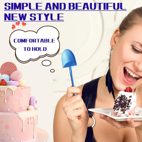 Cute Novelty Mini Shovel Shape Disposable Plastic Dessert Spoons