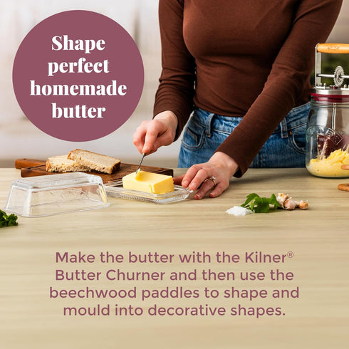 Kilner Beech Wood Butter Paddles, Set of 2