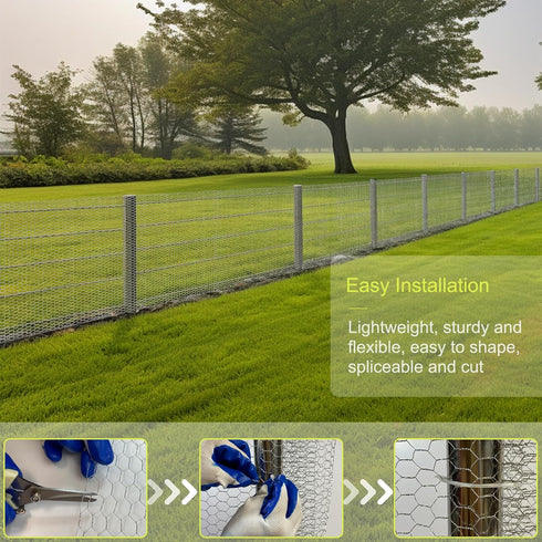24 Rifny 16.5 Inch 60 1 Inch Chicken Wire Fencing, x Feet Chicken Wire Mesh Roll for Garden Plants, Mesh Hexagonal