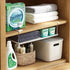 PowerKing 10lbs 5.11'' Expandable Under Cabinet Shelf, Adjustable Length Under Shelf Storage with Thick Clips Capacity