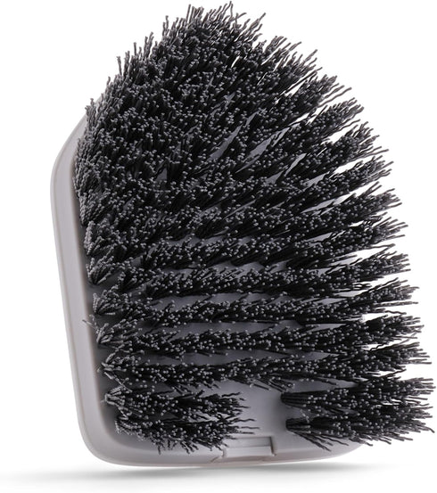 Replacement Bristle Brush Head for Extendable Tub Tile Shower Scrubber (1x Bristle Brush Gray) Non-Scratch