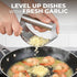 Set Set Zulay Kitchen Stainless Steel Garlic Press Rocker - Time Saving, Durable Strong Garlic Mincer Tool - Easy