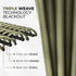 2 Pack, Set 2, 52" 72", Superior Blackout Curtains, Room Darkening, Bedroom, Drapes, Kitchen, Living Room Window