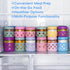 8-Pack 16 oz 10 oz Gemice & Glass Mason Jars with Silicone Sleeves, Airtight BPA-Free Overnight Oats Containers