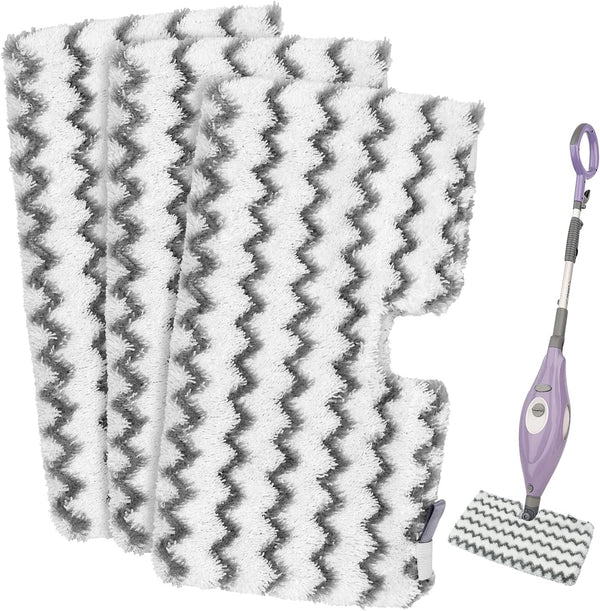Steam Mop Replacement Pads for Shark Steam Mops, Microfiber Reusable Steam and Scrub Pads for Floor Cleaning
