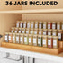 36 4oz SpaceAid Pcs Spice Jars with Bamboo Lids and Labels, Empty Glass Spice Bottles, Minimalist Farmhouse Spice
