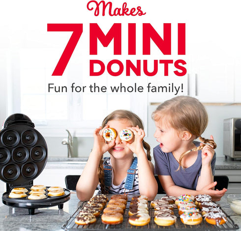 DASH Mini Donut Maker Machine, Kid-Friendly Breakfast & Snacks, Non-stick Surface, Makes 7 Doughnuts - Aqua