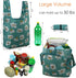 BeeGreen 12 Pack Large Flower Tote Bag - Heavy Duty Reusable Grocery Bags and Foldable Shopping Bags for Groceries