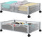 PHINOX Under Bed Storage Containers with Wheels, 2 Pack for Bedroom Clothes, Shoes, Blankets Organizer Drawer