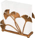 OwlGift Modern Ginkgo Leaves Design Napkin Holder, Metal Paper Napkin Storage for Kitchen, Bronze