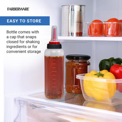 Farberware BBQ Squeeze Bottle: Flavor Basting Set for Mess Free Cooking Indoors and Outdoors, Dishwasher Safe with