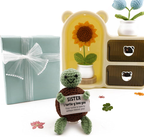caiyjhao Lovely Hand-Woven Turtle | Mini Turtle Doll, Birthday Gift for Brothers and Sisters, Unique Handmade Gift