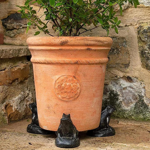 DecoVista 3Pcs Frog Resin Pot Decorative Feet, Plant Pot Support Feet for Outdoor, Animals Statue Pot Base Planter