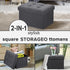 16X12X12IN LINMAGCO Ottoman Storage Ottoman with Storage Small Foot Rest Stool Under Desk Stool Short Folding Footrest