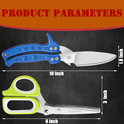 5 2024 Green,2pcs set,blue Heavy Duty Poultry Shears Kitchen for Chicken Meat,Multipurpose Kitchen Shears for Food,Herb