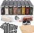 Antimbee 40-Pack 3.5 OZ Glass Spice Jars with 324 Labels, Shaker Lids