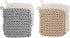 Mud Pie Crocheted Pot Holders - Taupe (8" x 8")