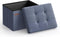 SONGMICS MAZIE Collection - Small Folding Storage Ottoman, Foot Rest Stool, 12.2