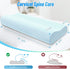 CloudBliss Memory Foam Pillow, Ergonomic Neck Contour Cervical Pillow for Neck and Shoulder Pain Relief, King Blue