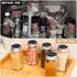 DIDITIME 24Pcs 4oz Spice Jars with Label, Empty Square Seasoning Containers, Spice Jars with Shaker Lids, Small Spice