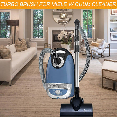 Miele Turbo Brush Head Compatible with Miele Vacuum Cleaners, Easy Pet Hair Removal for Low Carpet and Hard Floors