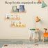 16.5 inch Set 3 Floating Nursery Book Shelves, Wall Book Shelves Kids Room, of Baby Shelves for Nursery Dcor, Ideal