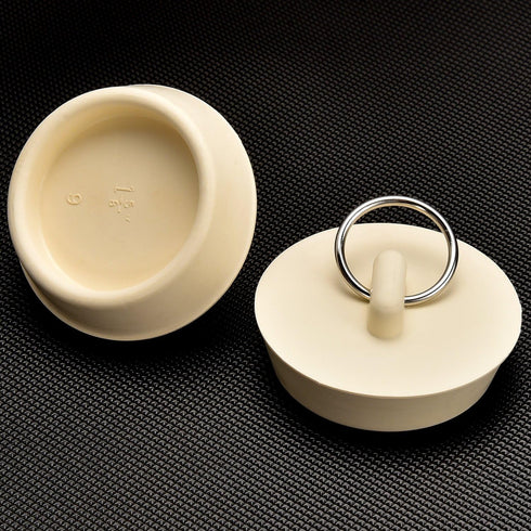 Hestya 4 Pieces Rubber Drain Stopper Set, Bathtub Sink Plug with Hanging Ring for Kitchen and Bathroom