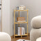 Wisuce Essentials Corner Shelf Stand - 3 Tier Bamboo Small Corner Bookshelf for Office