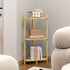 Wisuce Essentials Corner Shelf Stand - 3 Tier Bamboo Small Corner Bookshelf for Office